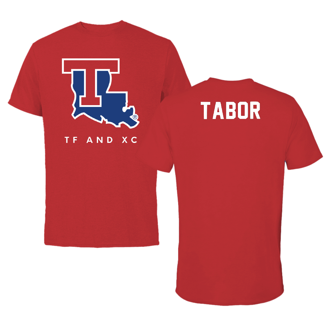 Louisiana Tech University TF and XC Red Tee - Jacob Tabor