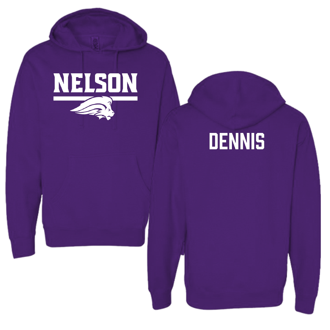 Nelson University Baseball Purple Hoodie - Caleb Dennis