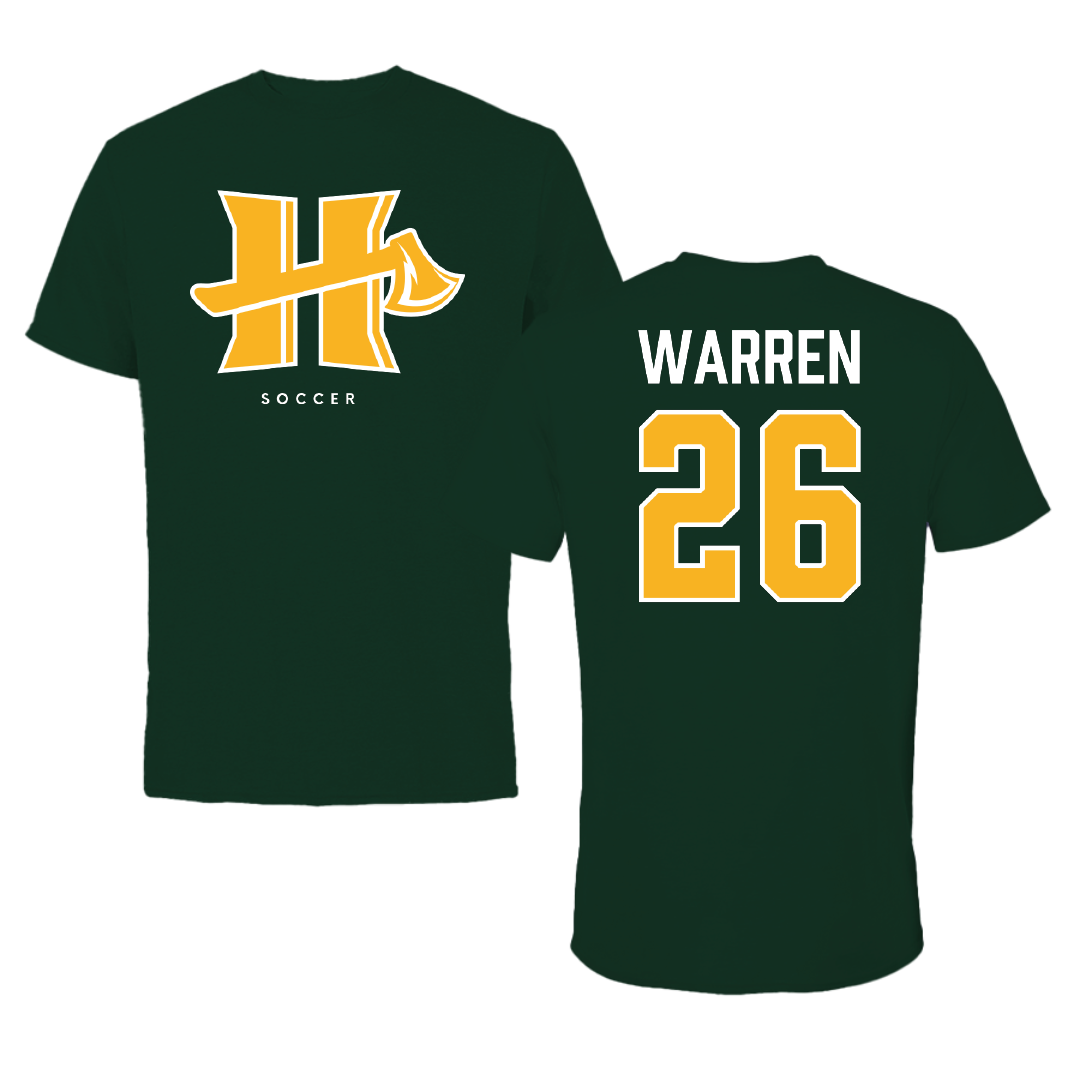 Cal Poly Humboldt Soccer (M) Forest Green Tee - #26 Vince Warren