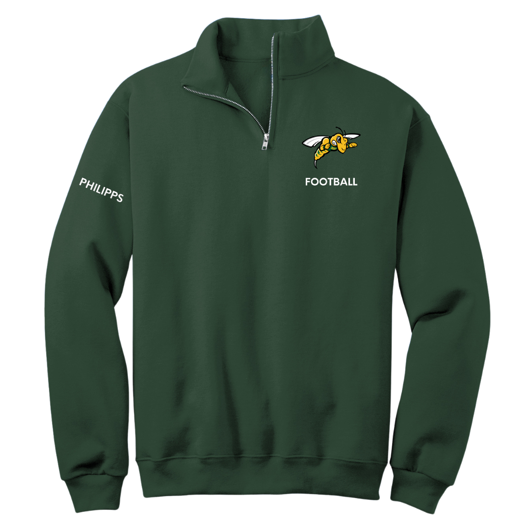 Black Hills State University Football Forest Green Quarter-Zip - Auryn Philipps