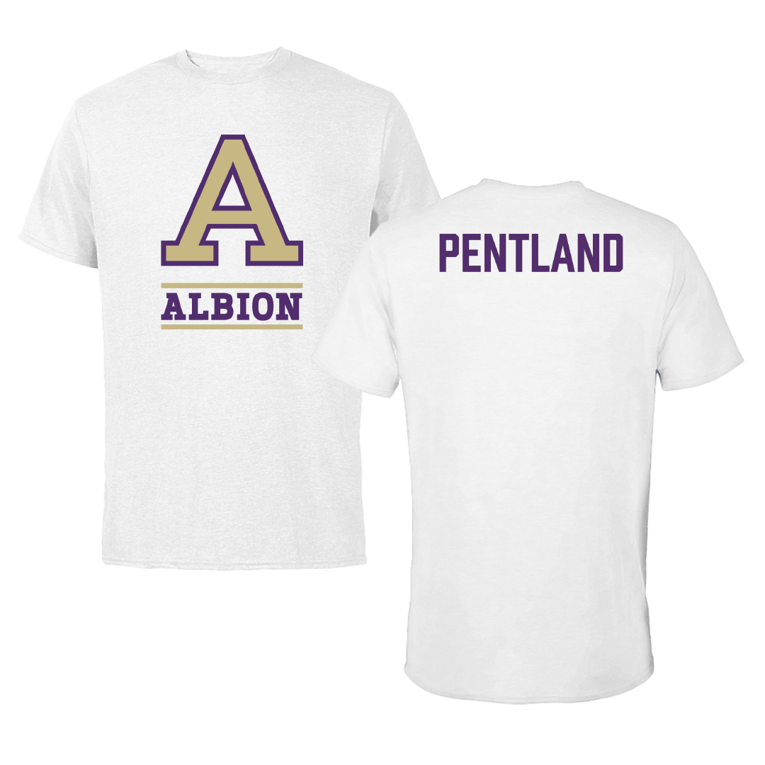Albion College Swimming & Diving White Tee - Will Pentland
