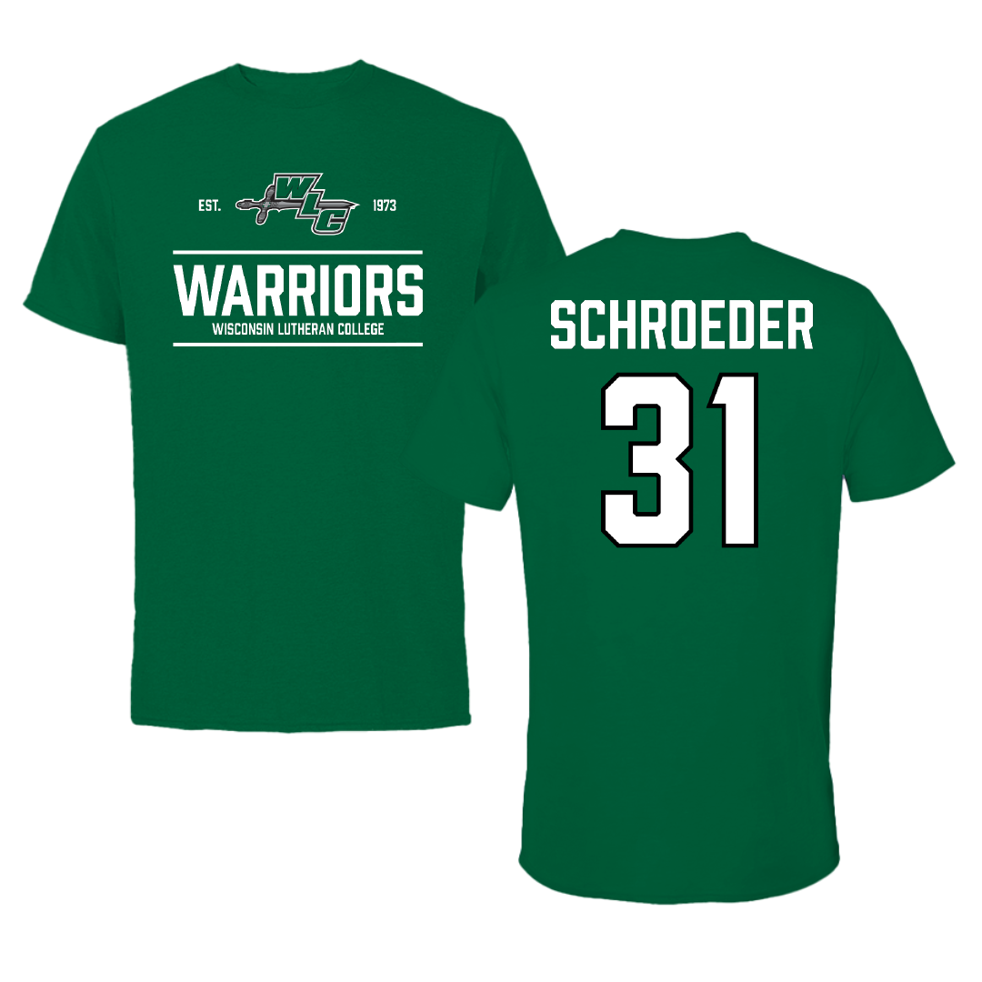 Wisconsin Lutheran College Soccer (W) Green General Tee - #31 Sam Schroeder