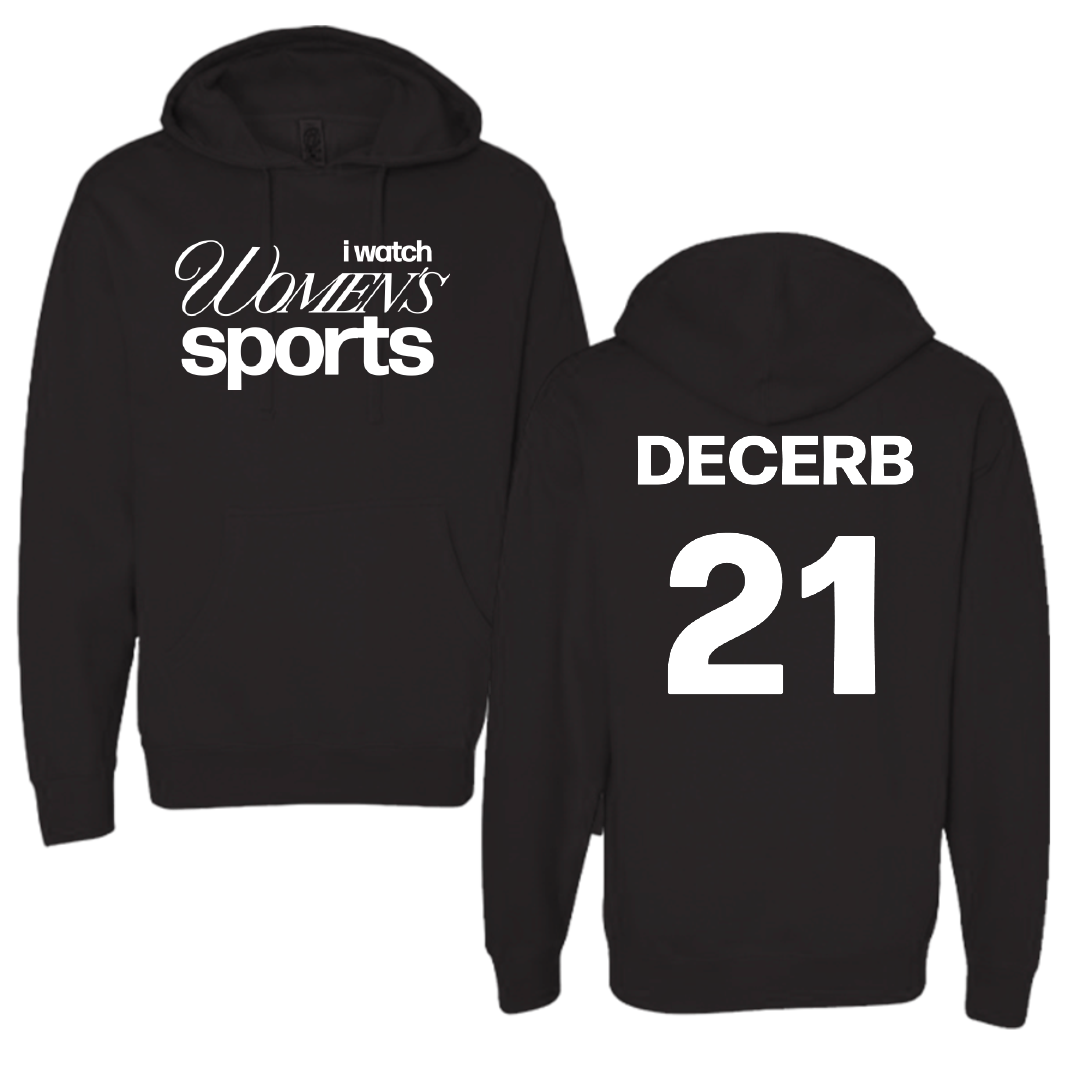 James Madison University Soccer Black WHM Hoodie - #21 Sofia DeCerb