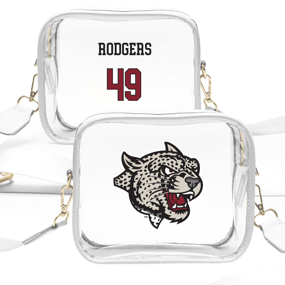 Lafayette College Baseball White Clear Stadium Bag - #49 Chase Rodgers