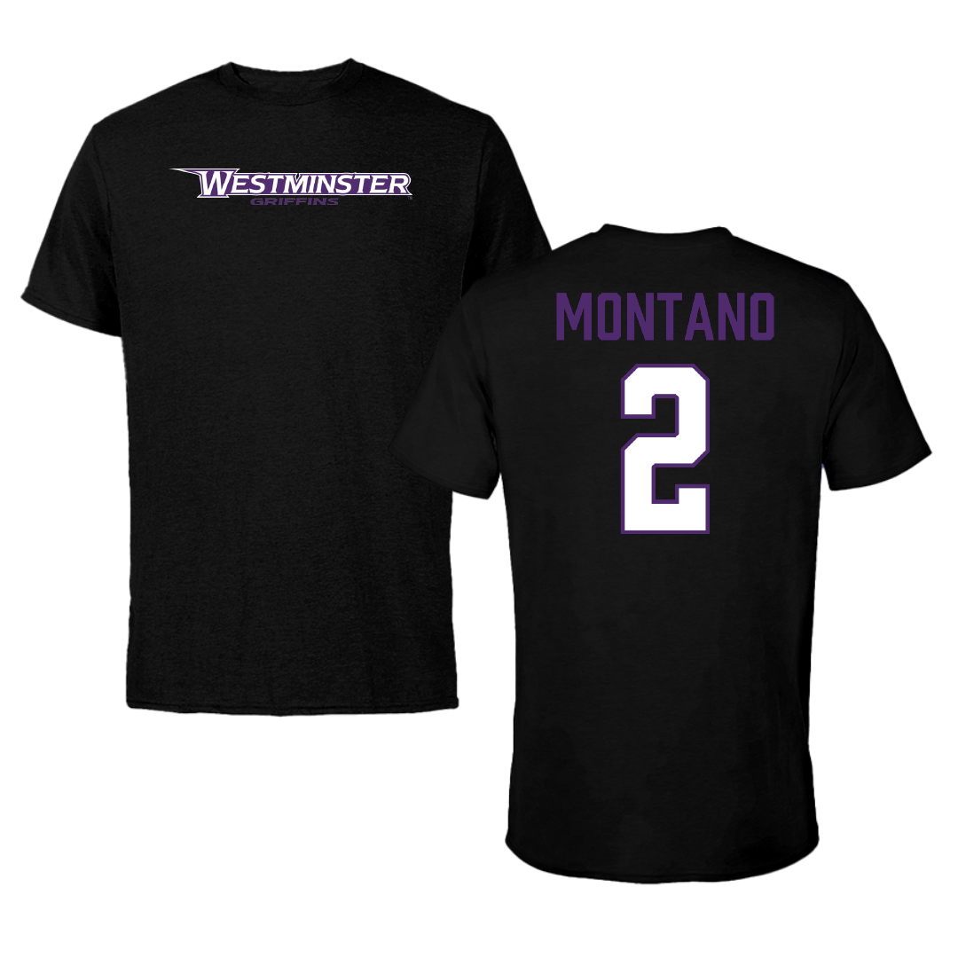 Westminster University (Utah) Lacrosse (W) Black Griffins Performance Tee - #2 Lilliana Montano