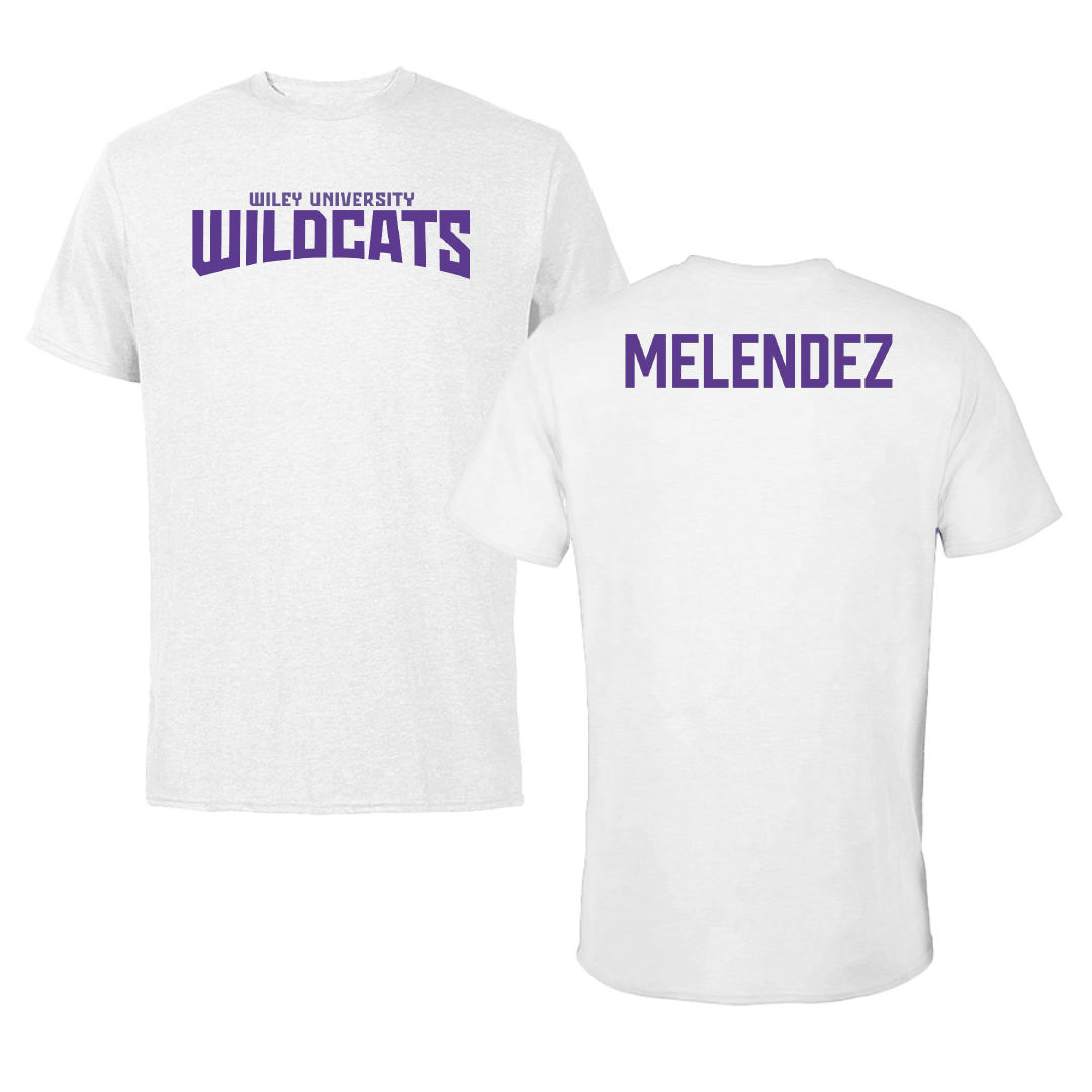 Wiley University Baseball White Classic Performance Tee - Felix Melendez