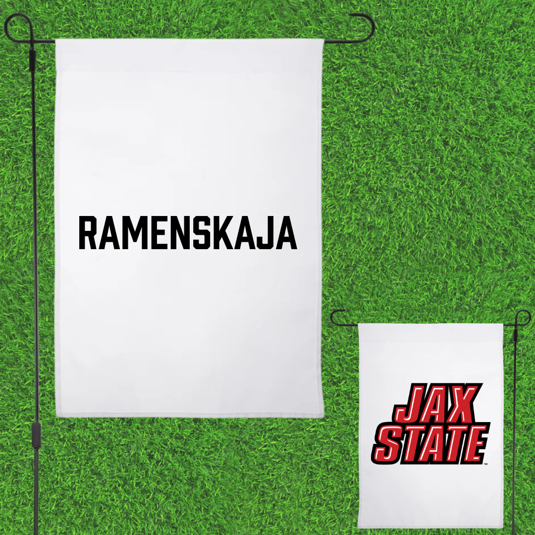 Jacksonville State University Tennis White Garden Flag - Polina Ramenskaja