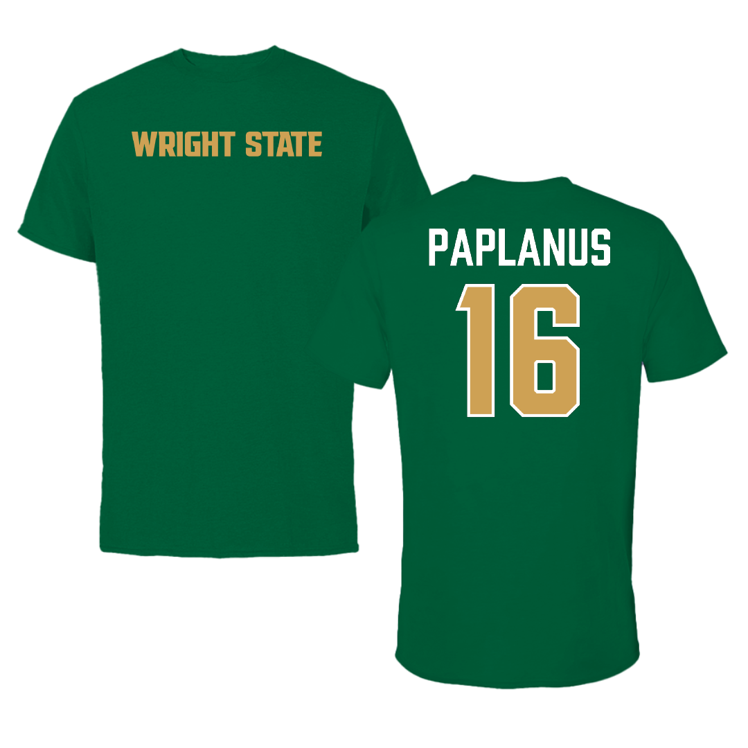 Wright State University Baseball Green Performance Tee - #16 Malachi Paplanus