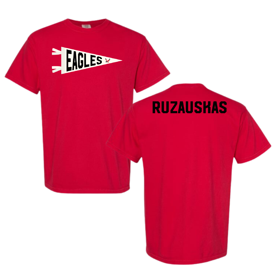 Eastern Washington University TF and XC Red Pennant Comfort Colors Tee - Natalie Ruzauskas
