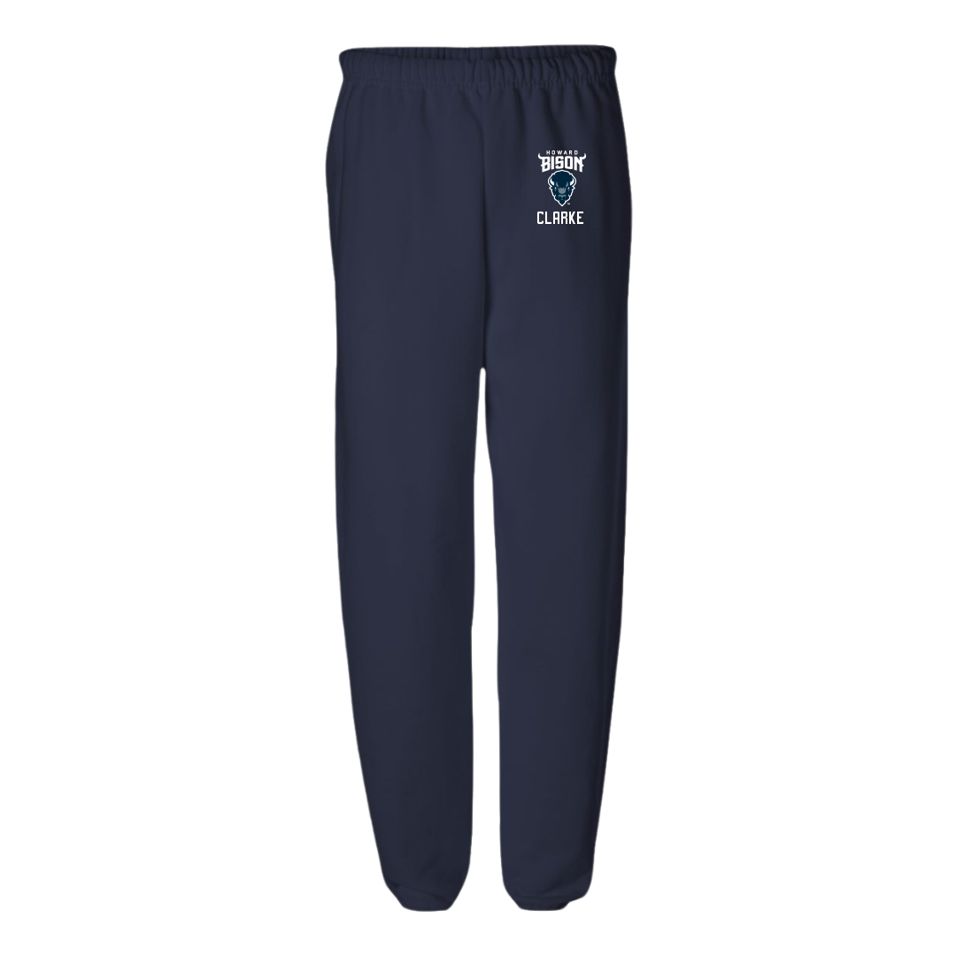 Howard University Soccer (M) Navy Sweatpants - #5 Bryson Clarke