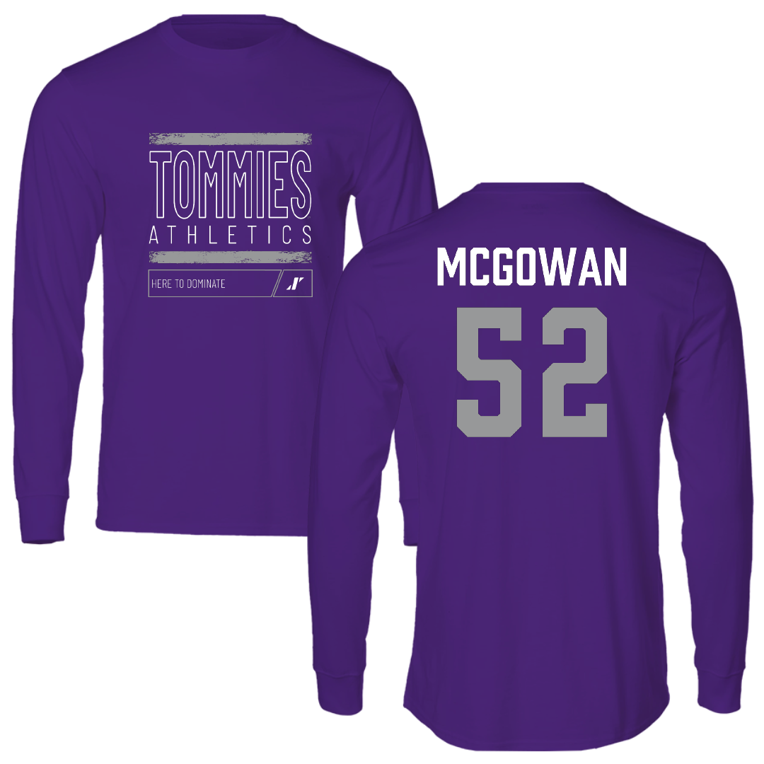 University of St. Thomas (Minnesota) Basketball Purple Dominate Long Sleeve - #52 Savannah McGowan
