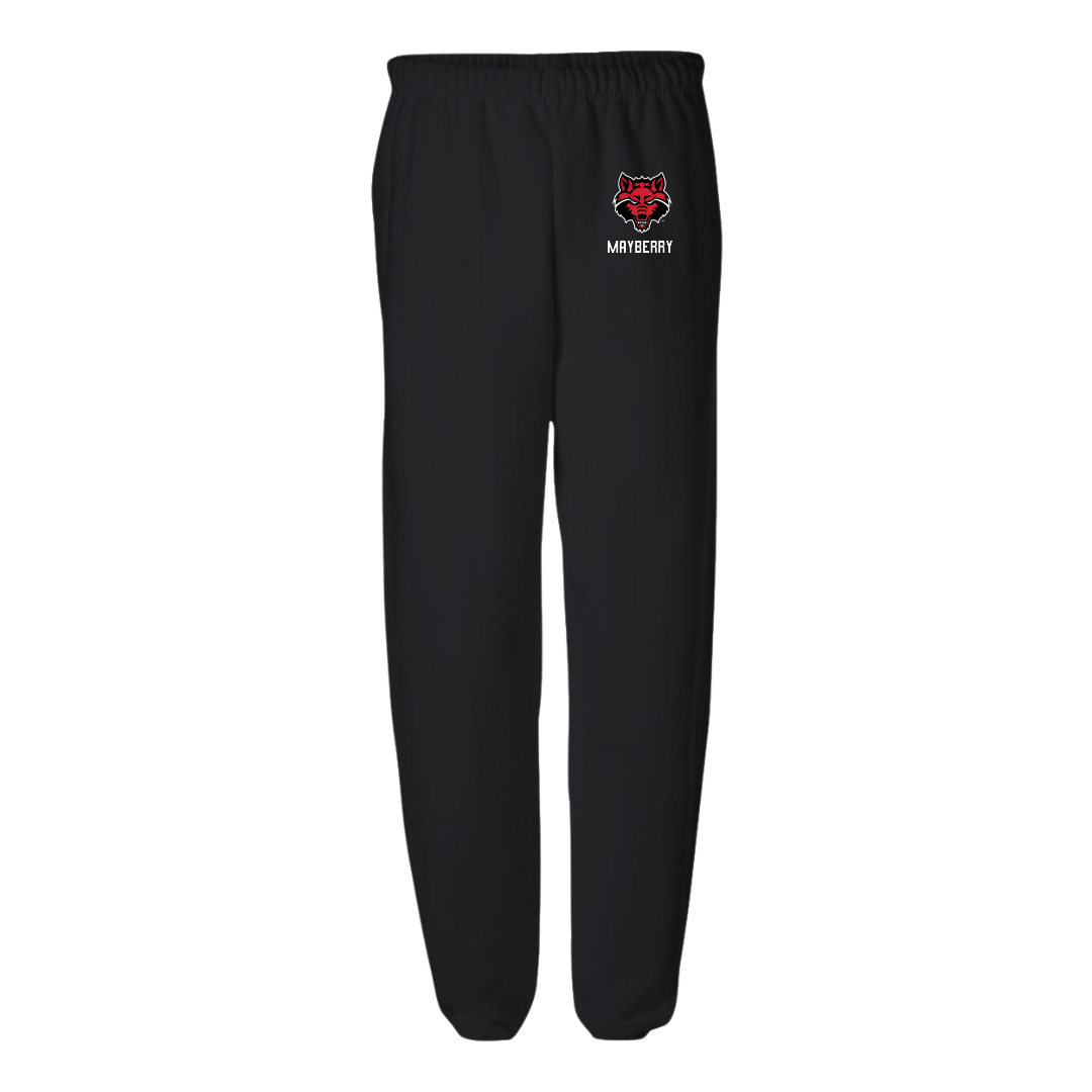 Arkansas State University TF and XC Black Sweatpants - Dawson Mayberry