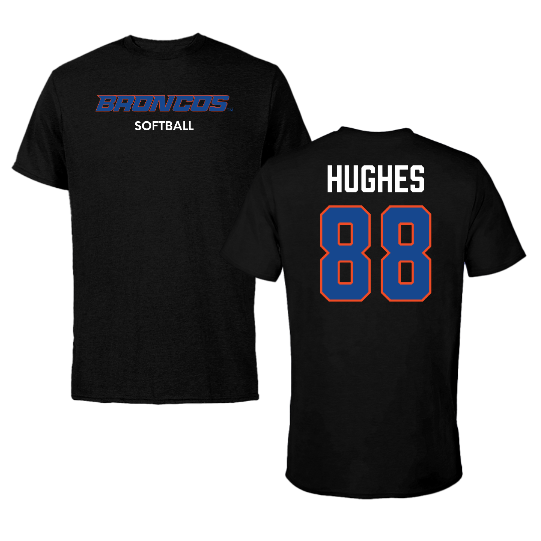 Boise State University Softball Black Performance Tee - #88 Chloe Hughes