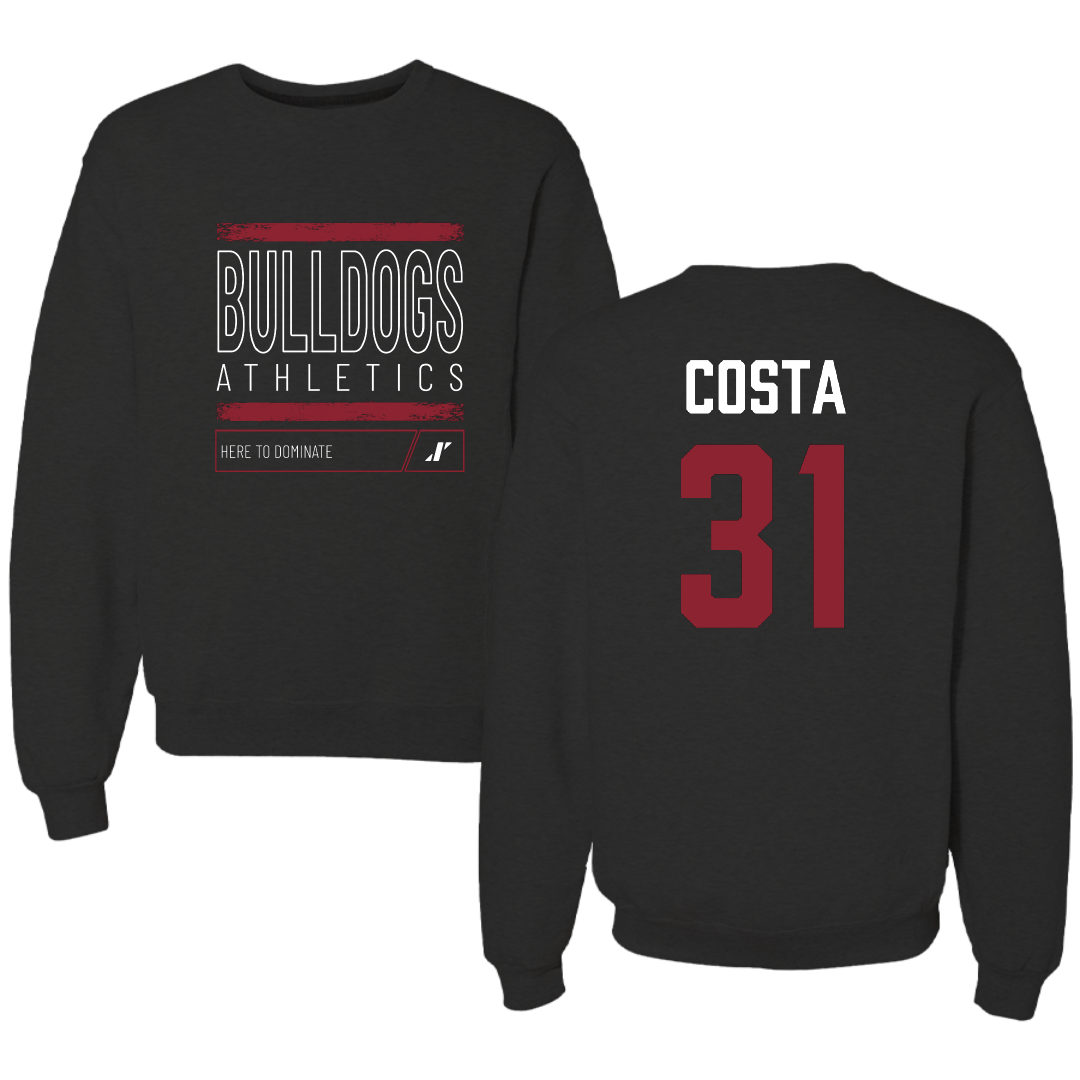 Dean College Football Black Dominate Crewneck - #31 Benjamin Costa