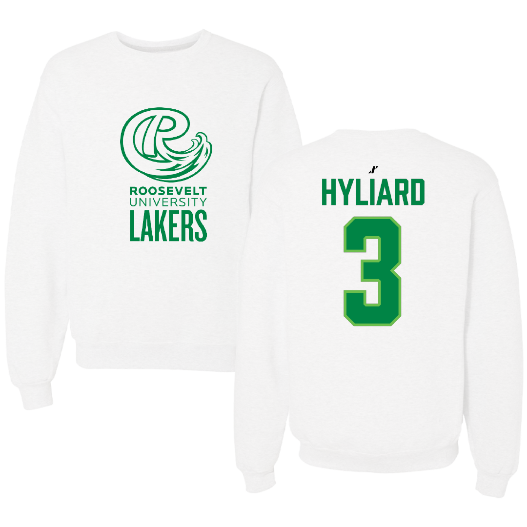 Roosevelt University Softball White Crewneck - #3 Reyna Hyliard