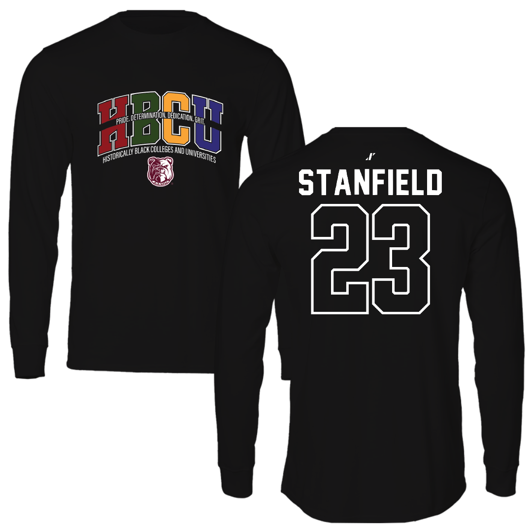 Alabama A&M University Baseball Black HBCU Long Sleeve - #23 Kamren-Jakob Stanfield