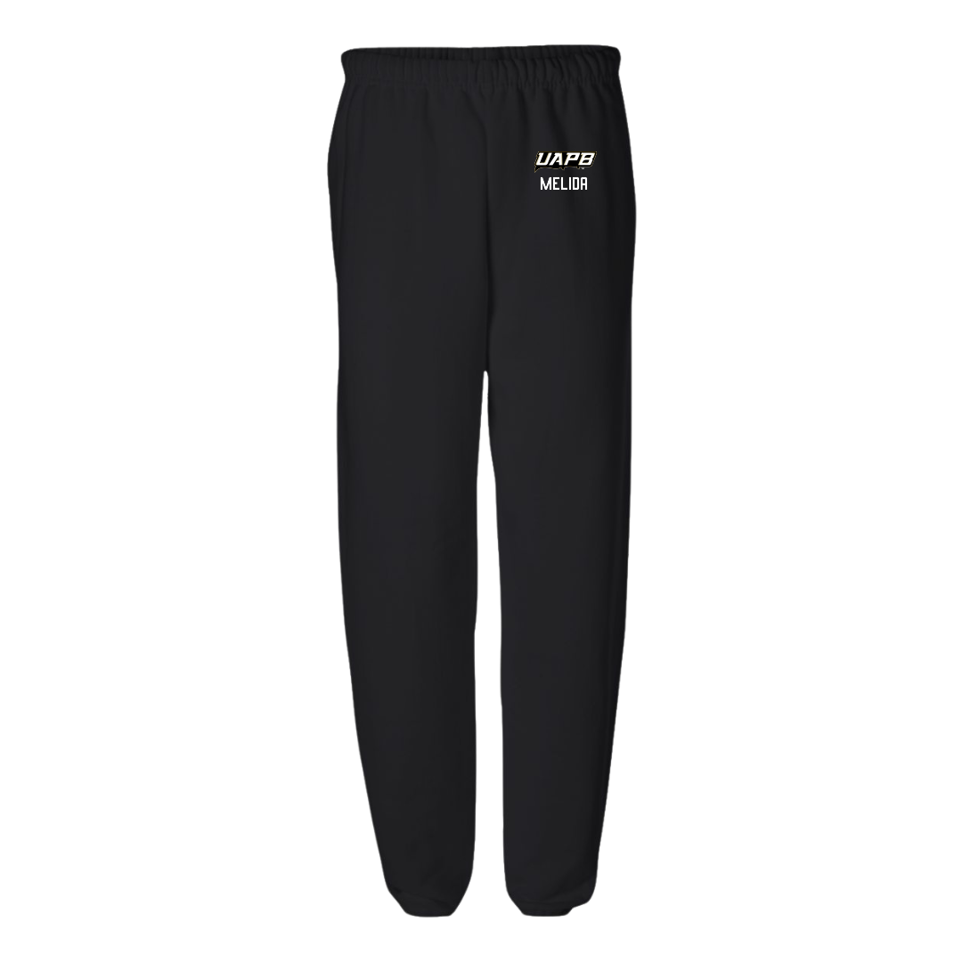 University of Arkansas-Pine Bluff Golf (M) Black Sweatpants - JUAN MELIDA