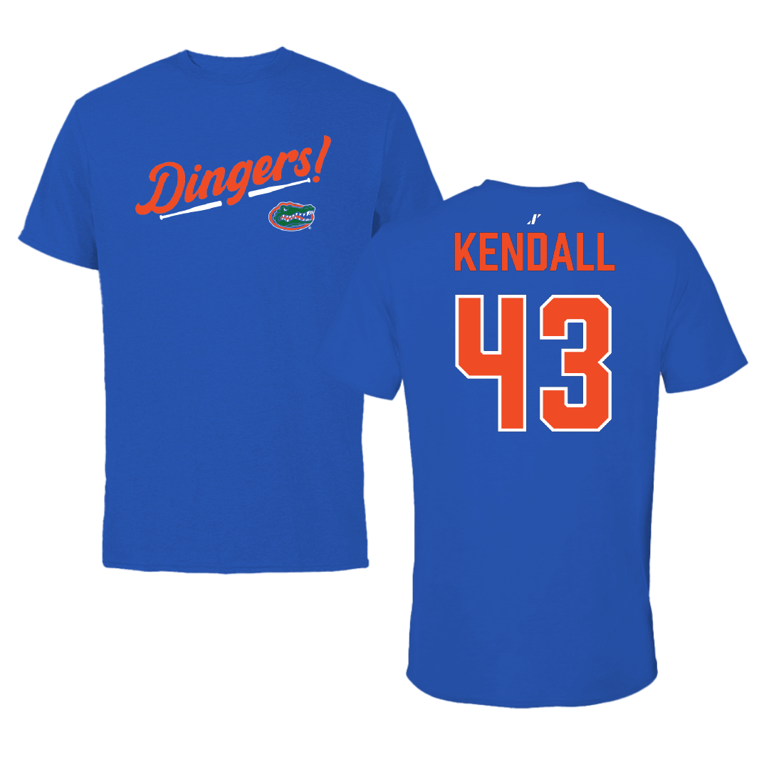 University of Florida Baseball Blue Dingers Tee - #43 Jacob Kendall