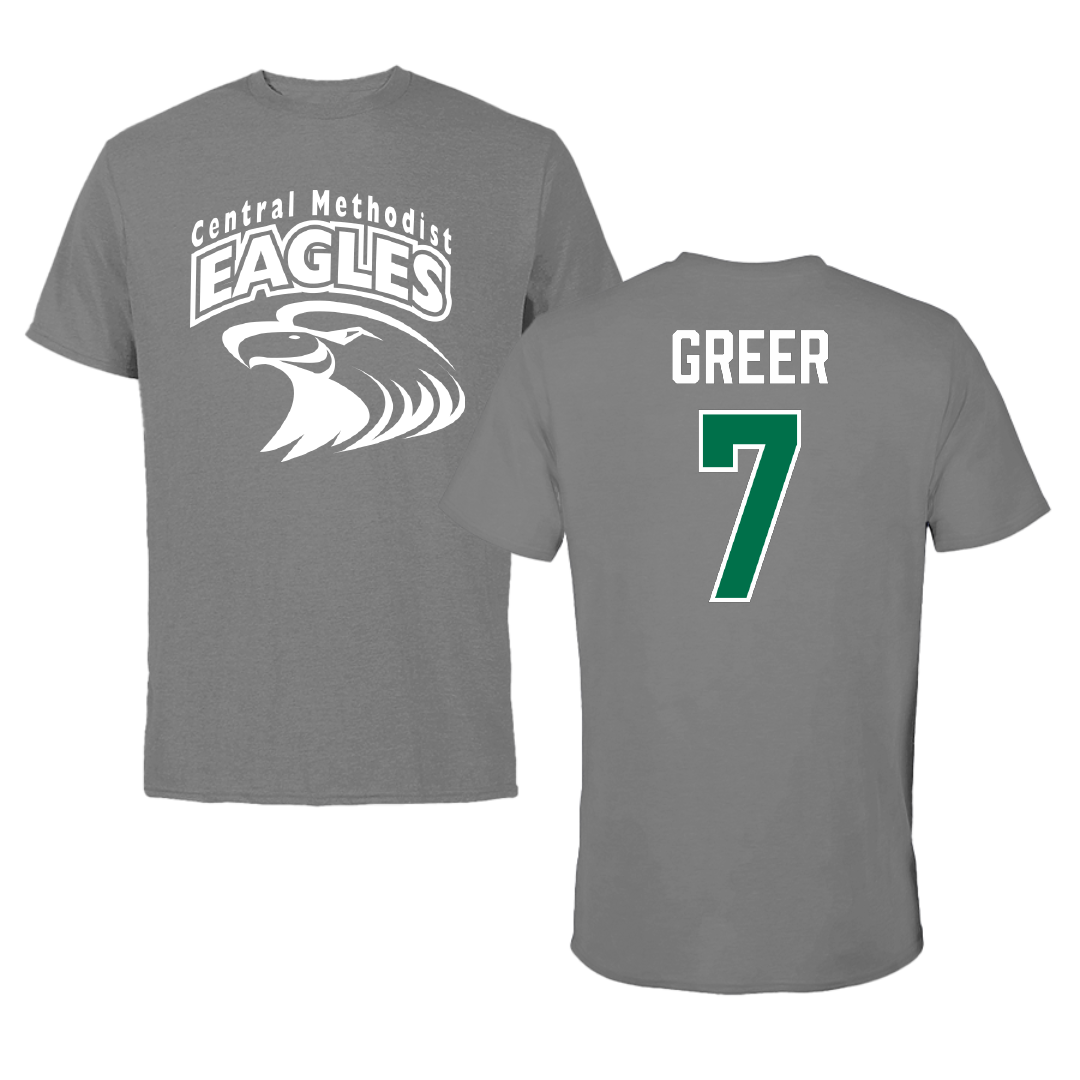 Central Methodist University Soccer Dark Gray Tee - #7 Kamryn Greer