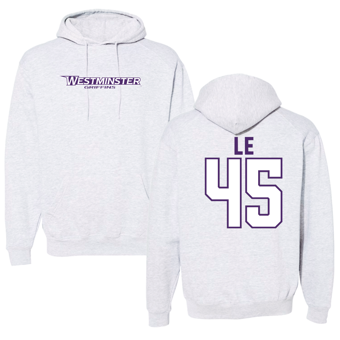 Westminster University (Utah) Lacrosse Light Gray Hoodie - #45 Theodore Le
