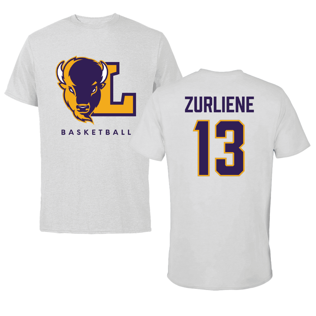 Lipscomb University Basketball (W) Light Gray Performance Tee - #13 Maris Zurliene