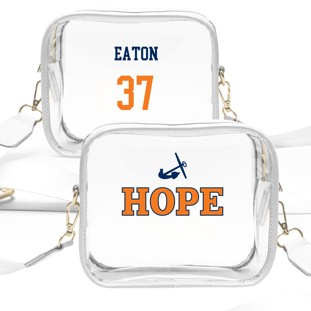 Hope College Lacrosse (M) White Clear Stadium Bag - #37 Jake Eaton