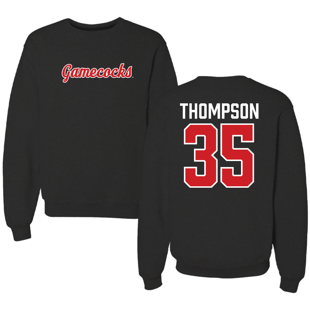 Jacksonville State University Football Black Crewneck - #35 Aidan Thompson
