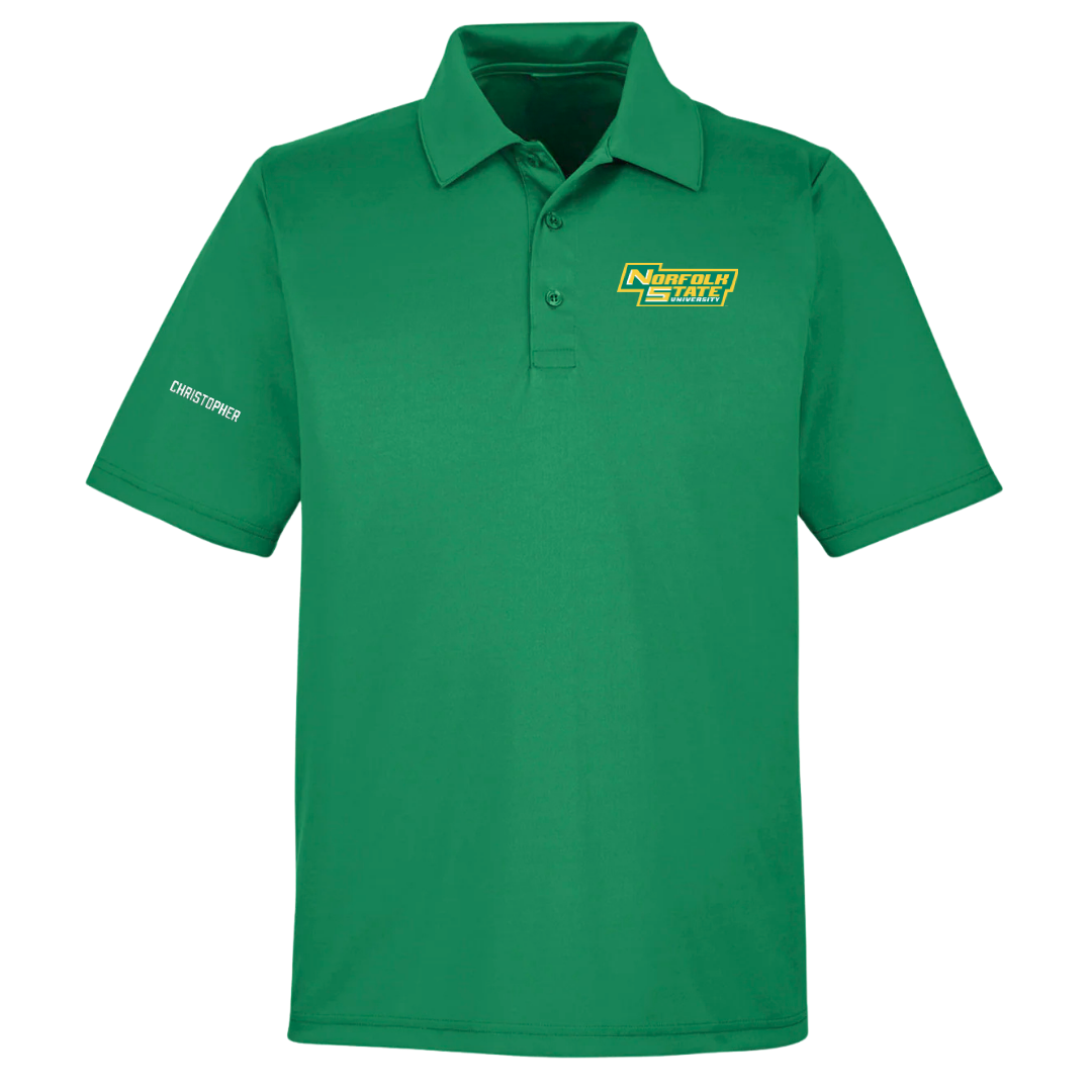 Norfolk State University TF and XC Green Polo - Jahquan Christopher