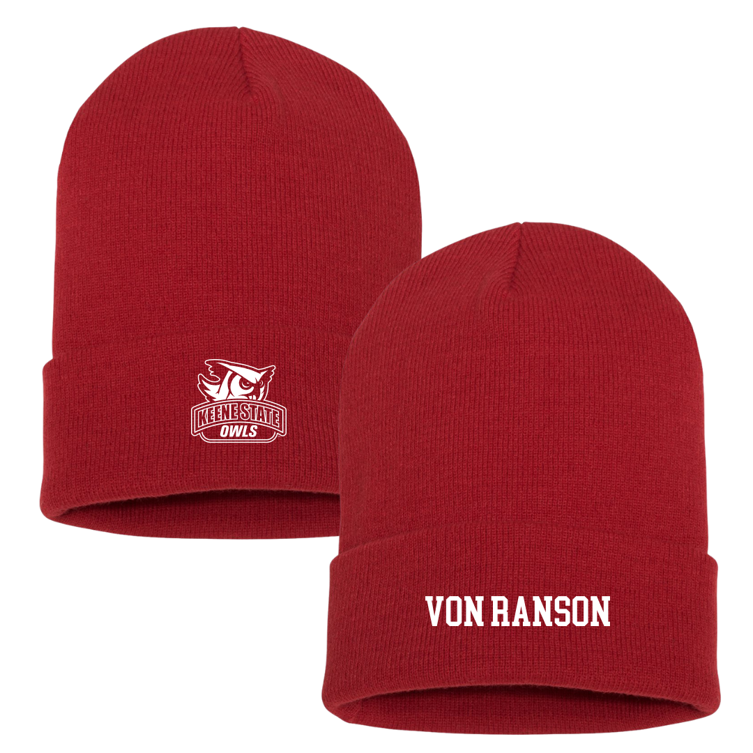 Keene State College TF and XC Red Beanie - Sean Von Ranson