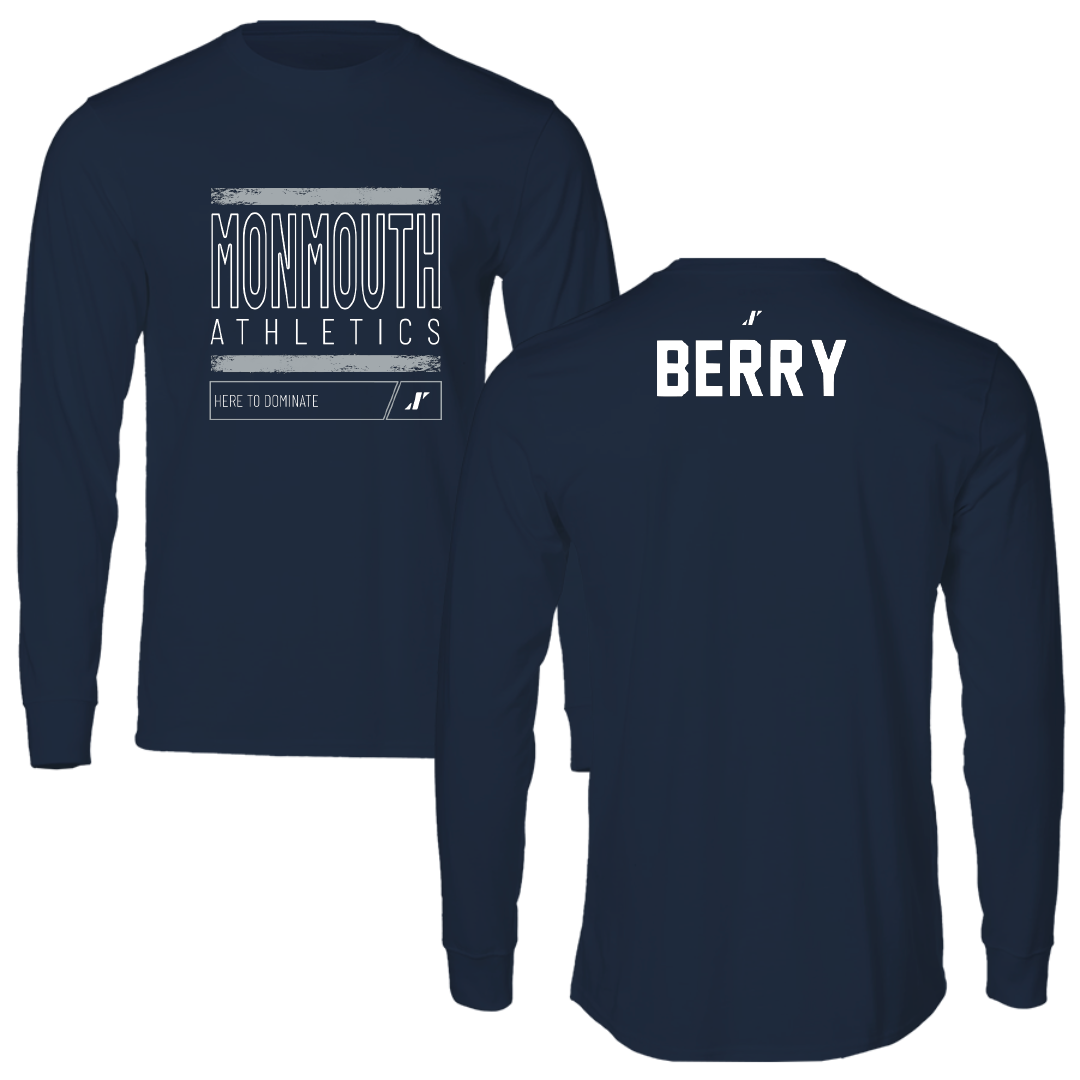 Monmouth University TF and XC Navy Dominate Performance Long Sleeve - Seth Berry