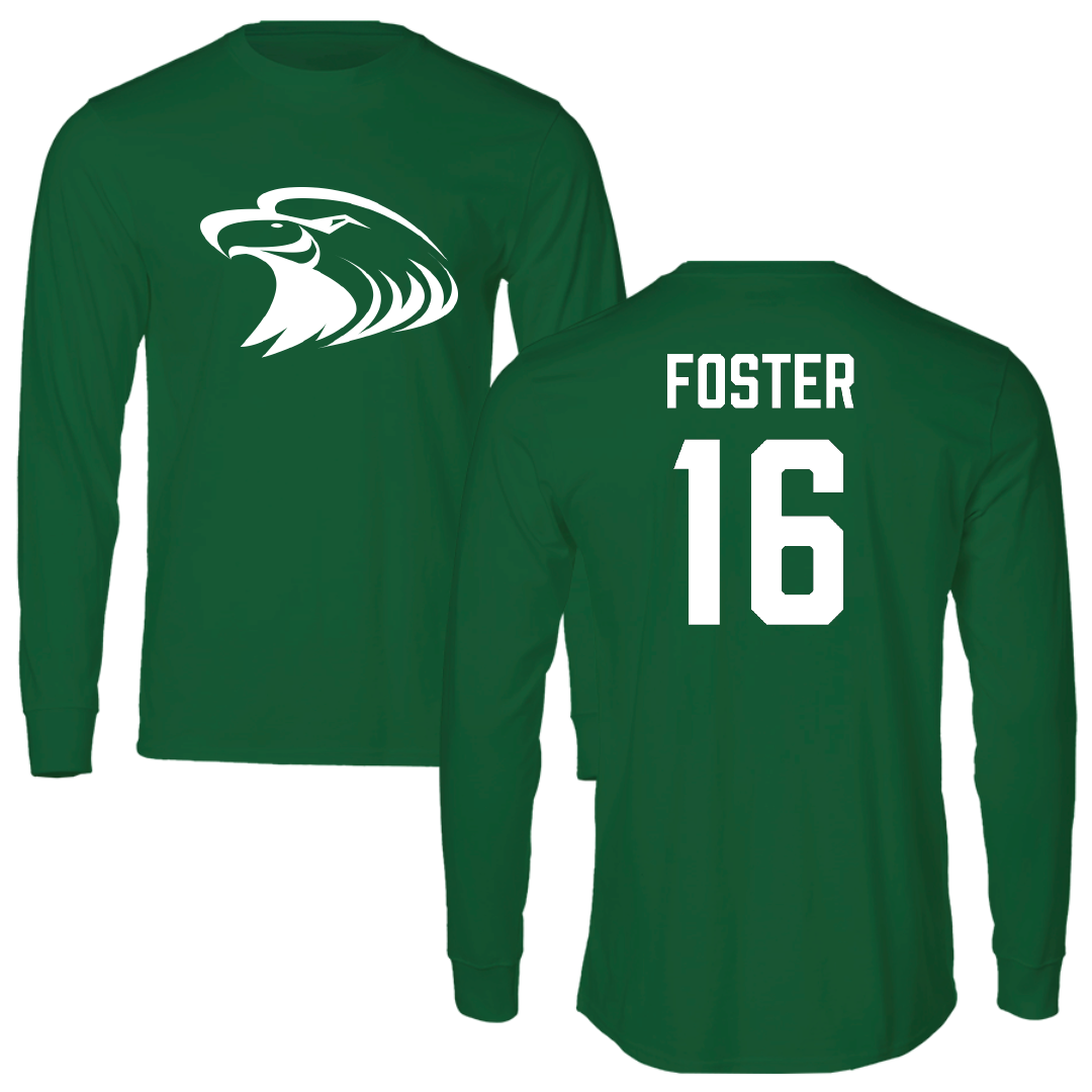 Central Methodist University Baseball Green Performance Long Sleeve - #16 Dawson Foster