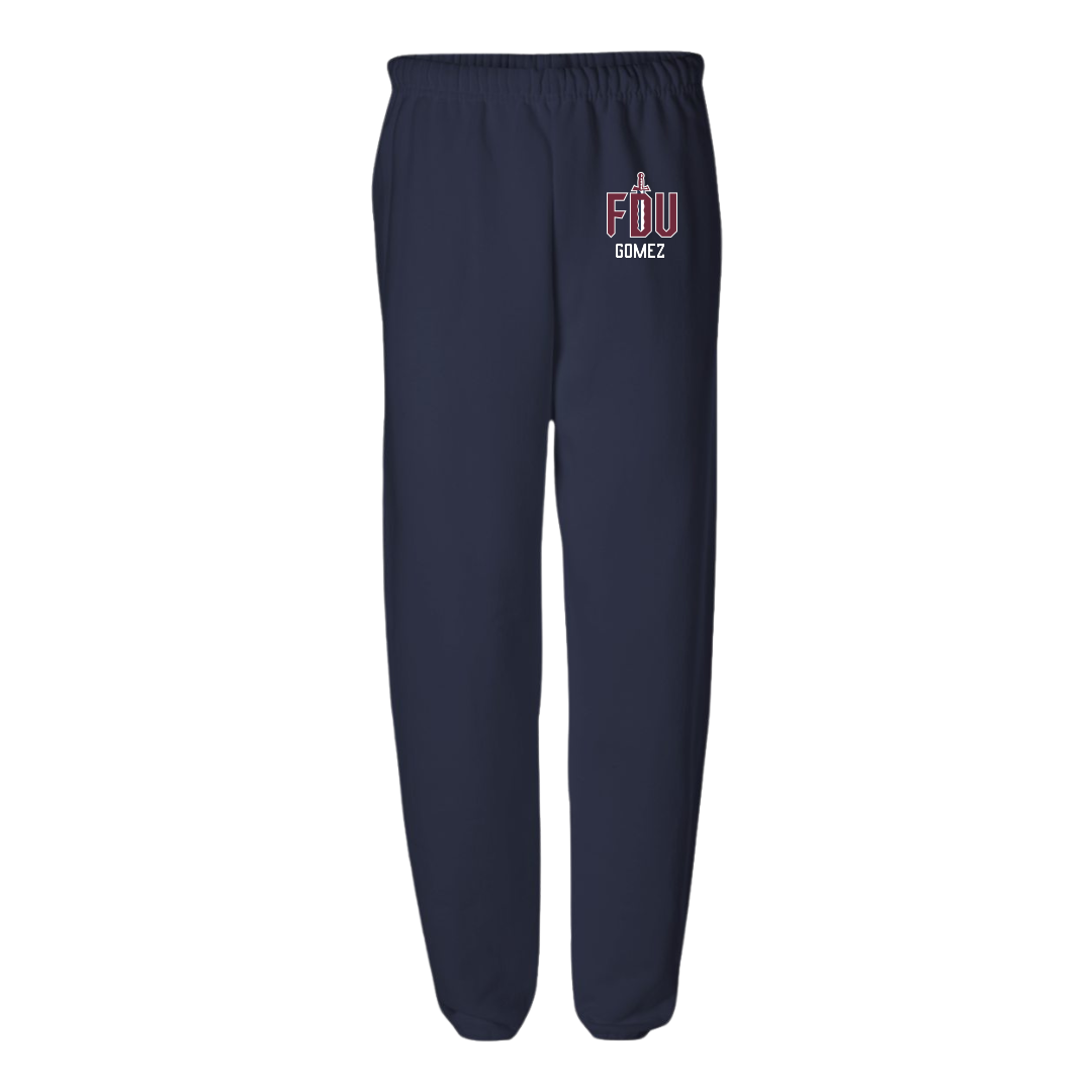 Fairleigh Dickinson University-Metropolitan Campus Baseball Navy Sweatpants - #7 Johnathan Gomez