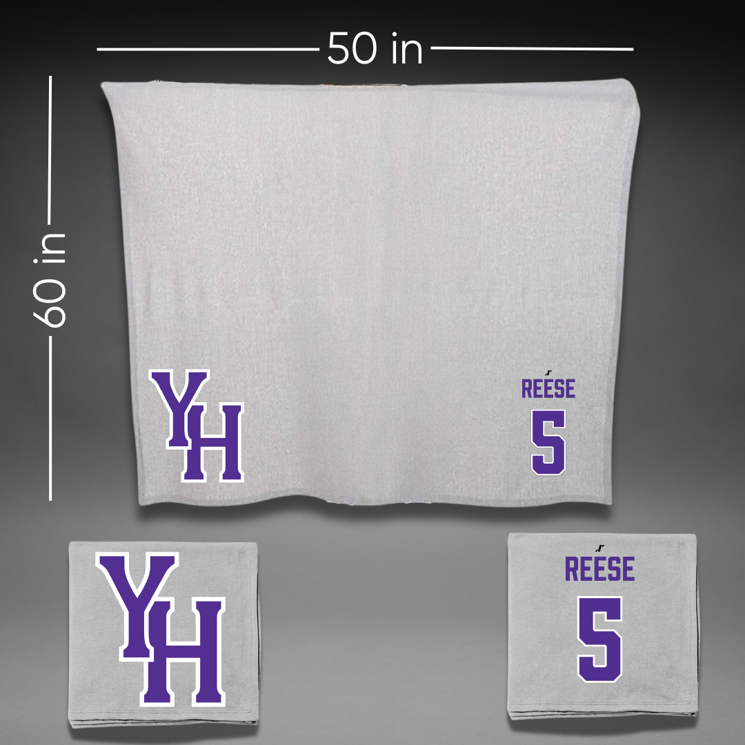Young Harris College Softball Gray Blanket - #5 Aubree Reese