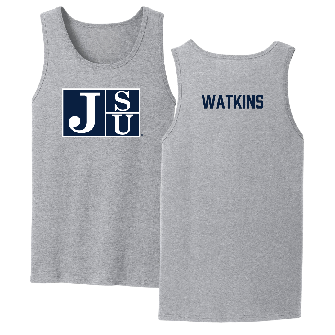 Jackson State University Volleyball Sport Gray Tank Top - Kamiera Watkins