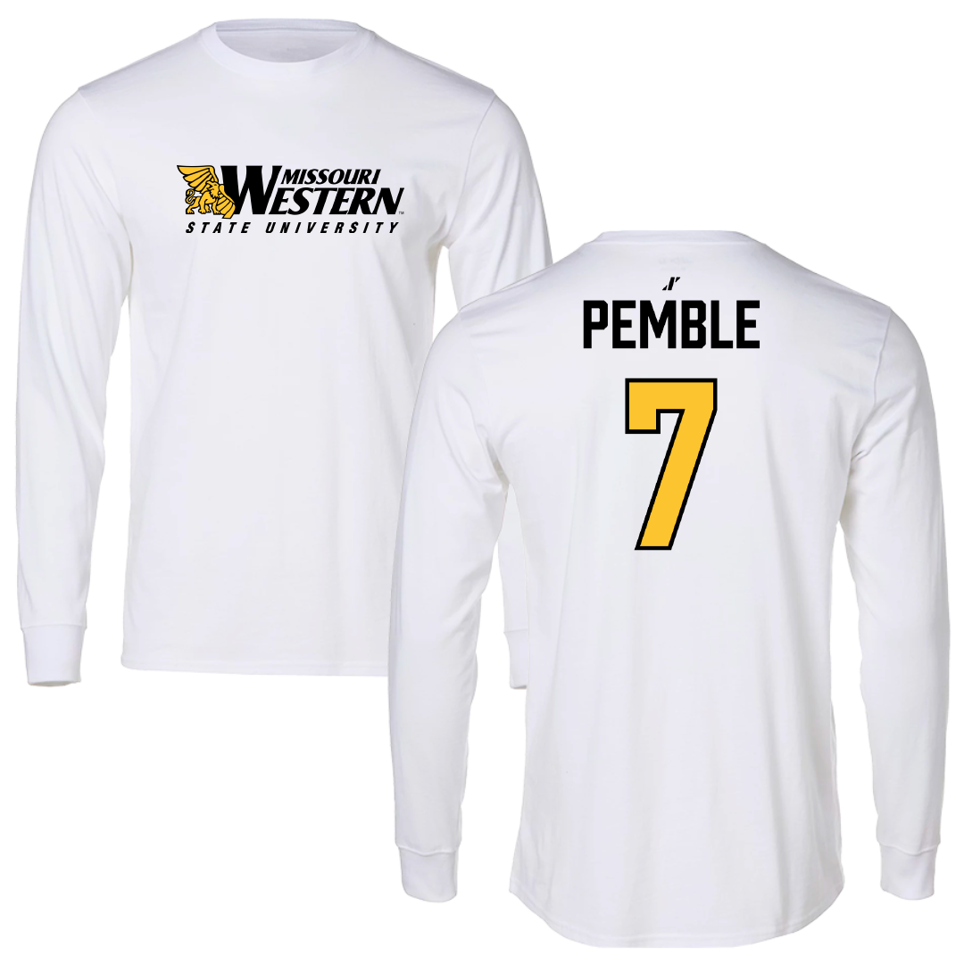 Missouri Western State University Baseball White Long Sleeve - #7 Jake Pemble