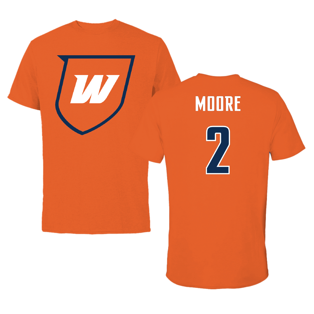 Western Connecticut State University Basketball Orange Wolves Performance Tee - #2 Nicholas Moore