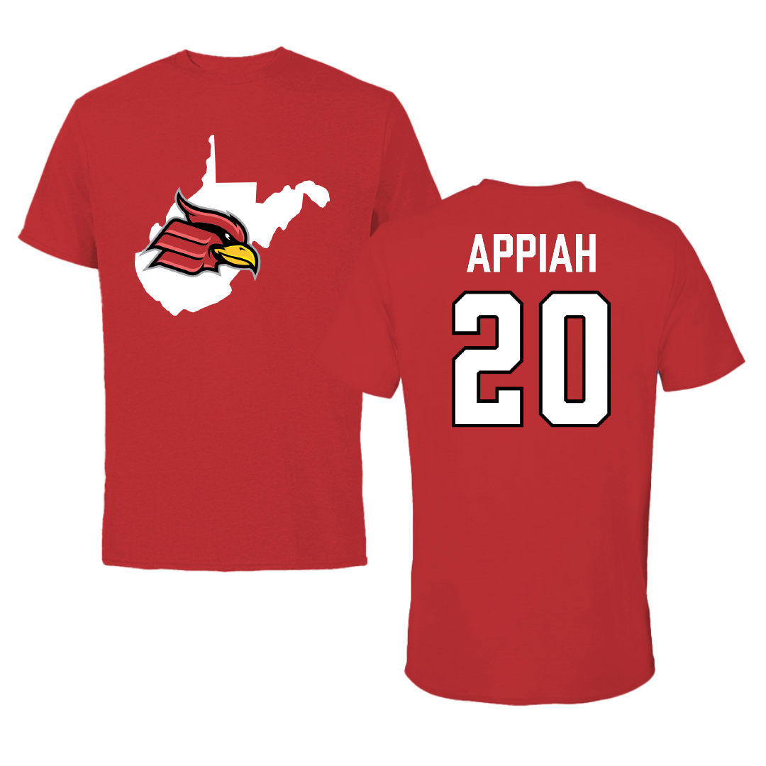 Wheeling University Football Red State Performance Tee - #20 Bryan Appiah