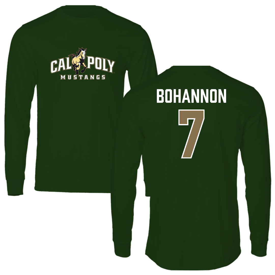 Cal Poly Softball Forest Green Long Sleeve - #7 Madi Bohannon