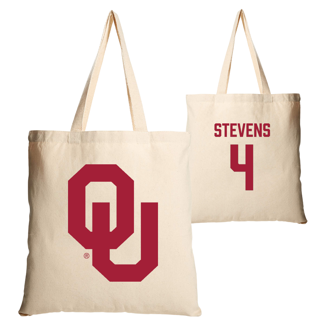 University of Oklahoma Soccer Tan Canvas Tote Bag - #4 Avery Stevens