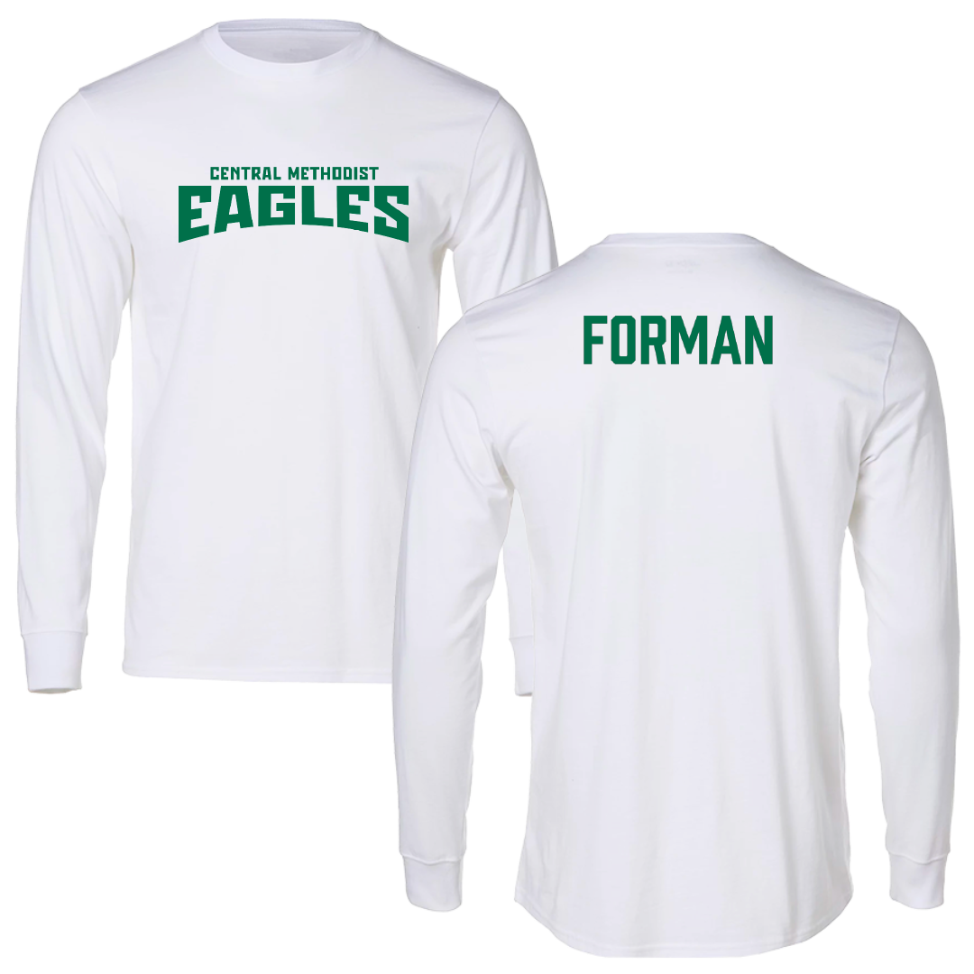 Central Methodist University Wrestling White Classic Performance Long Sleeve - Brayden Forman