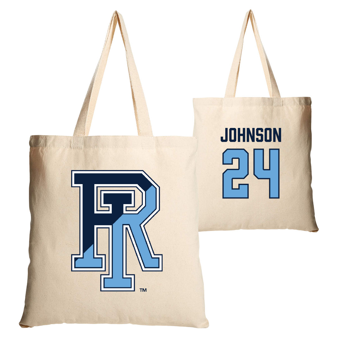 University of Rhode Island Football Tan Canvas Tote Bag - #24 Ayinde Johnson
