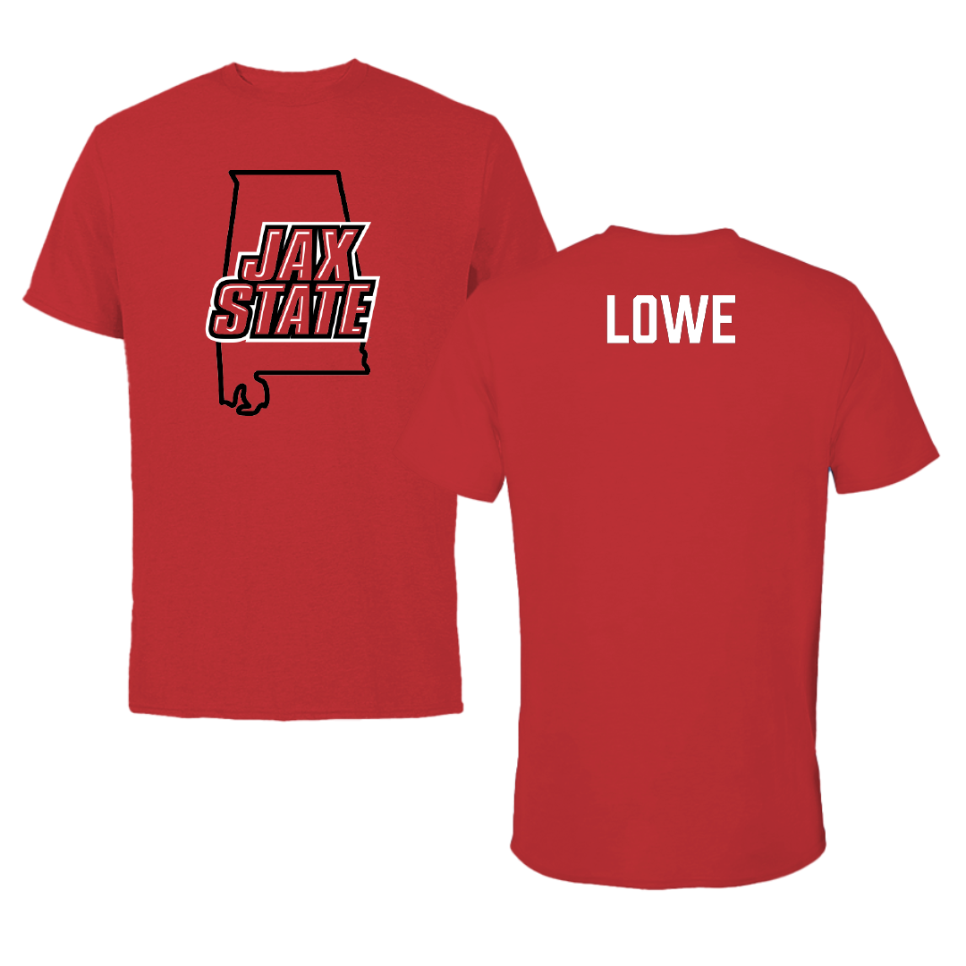 Jacksonville State University TF and XC Red State Tee - Jack Lowe
