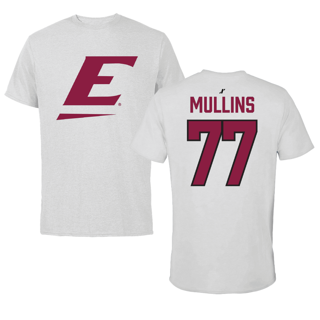 Eastern Kentucky University Football Light Gray Performance Tee - #77 Zane Mullins