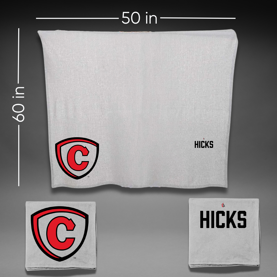Carthage College Tennis Gray Blanket - Emily Hicks