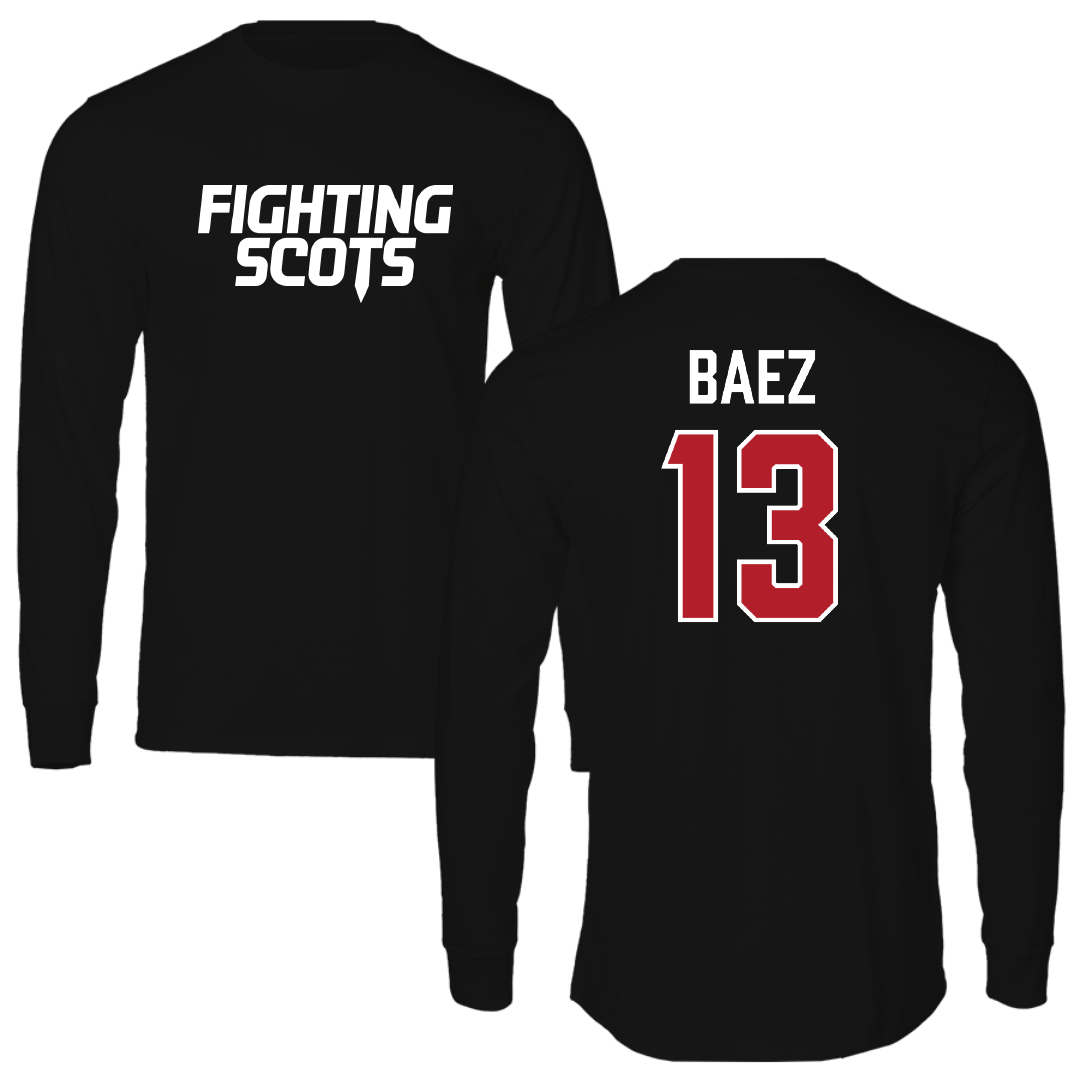 PennWest Edinboro Basketball (M) Black Long Sleeve - #13 Bryce Baez