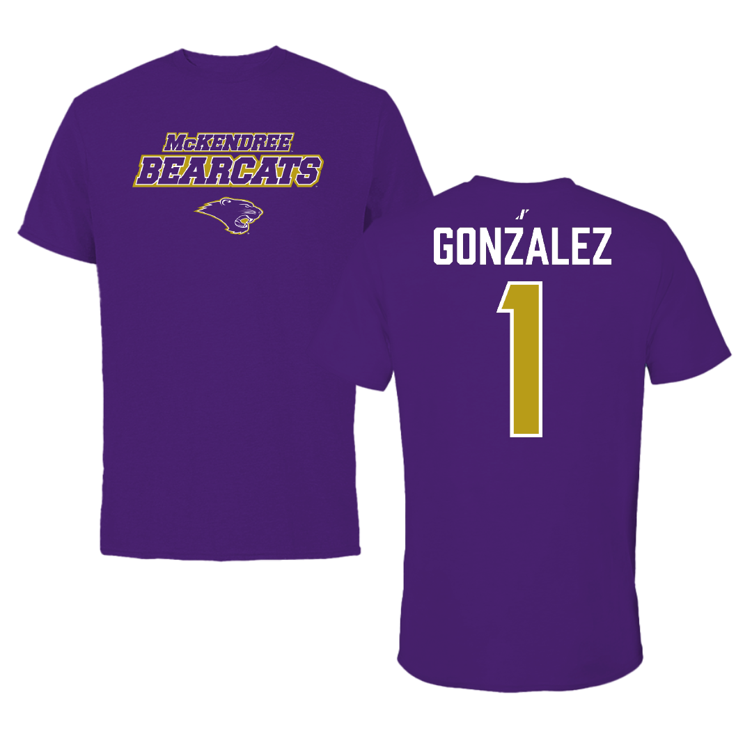 McKendree University Rugby Purple General Tee - #1 Gerado Gonzalez