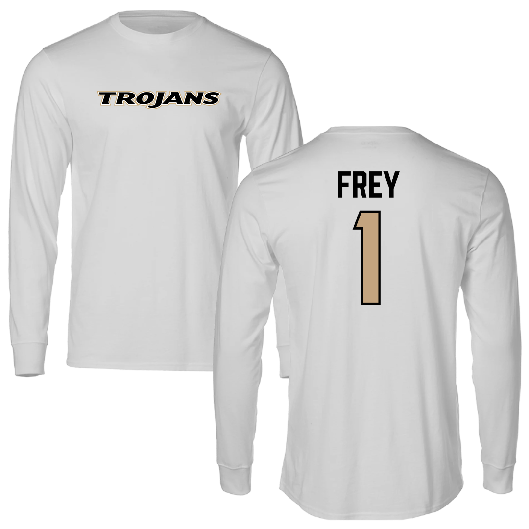 Anderson University (South Carolina) Soccer Light Gray Performance Long Sleeve - #1 Arriel Frey