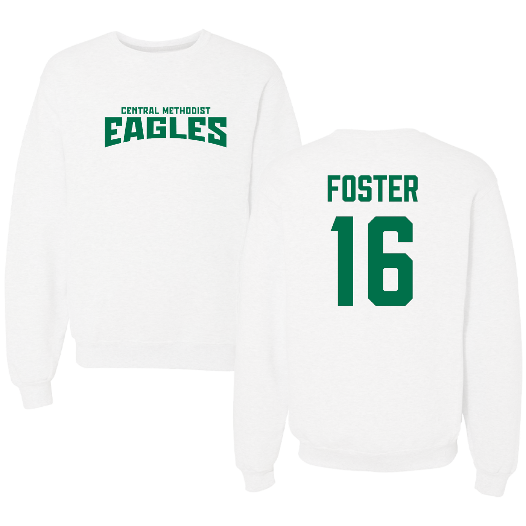 Central Methodist University Baseball White Classic Crewneck - #16 Dawson Foster