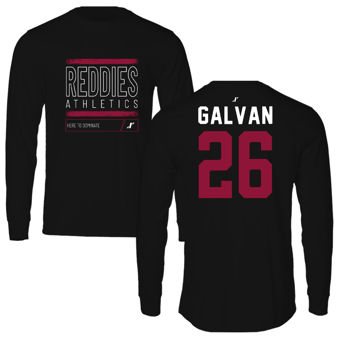 Henderson State University Baseball Black Dominate Performance Long Sleeve - #26 Alex Galvan