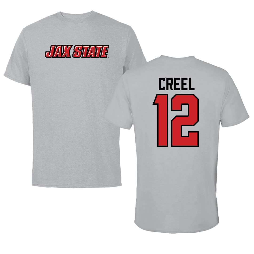 Jacksonville State University Football Sport Gray Tee - #12 Caden Creel